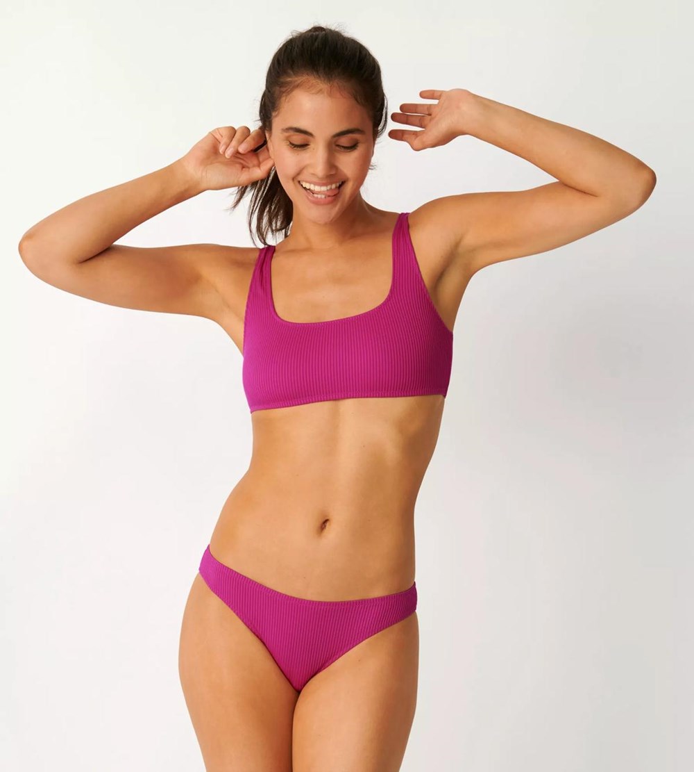 Sloggi Shore Dottyback Bikini Mini Fuchsia flower | 12867-GVPQ