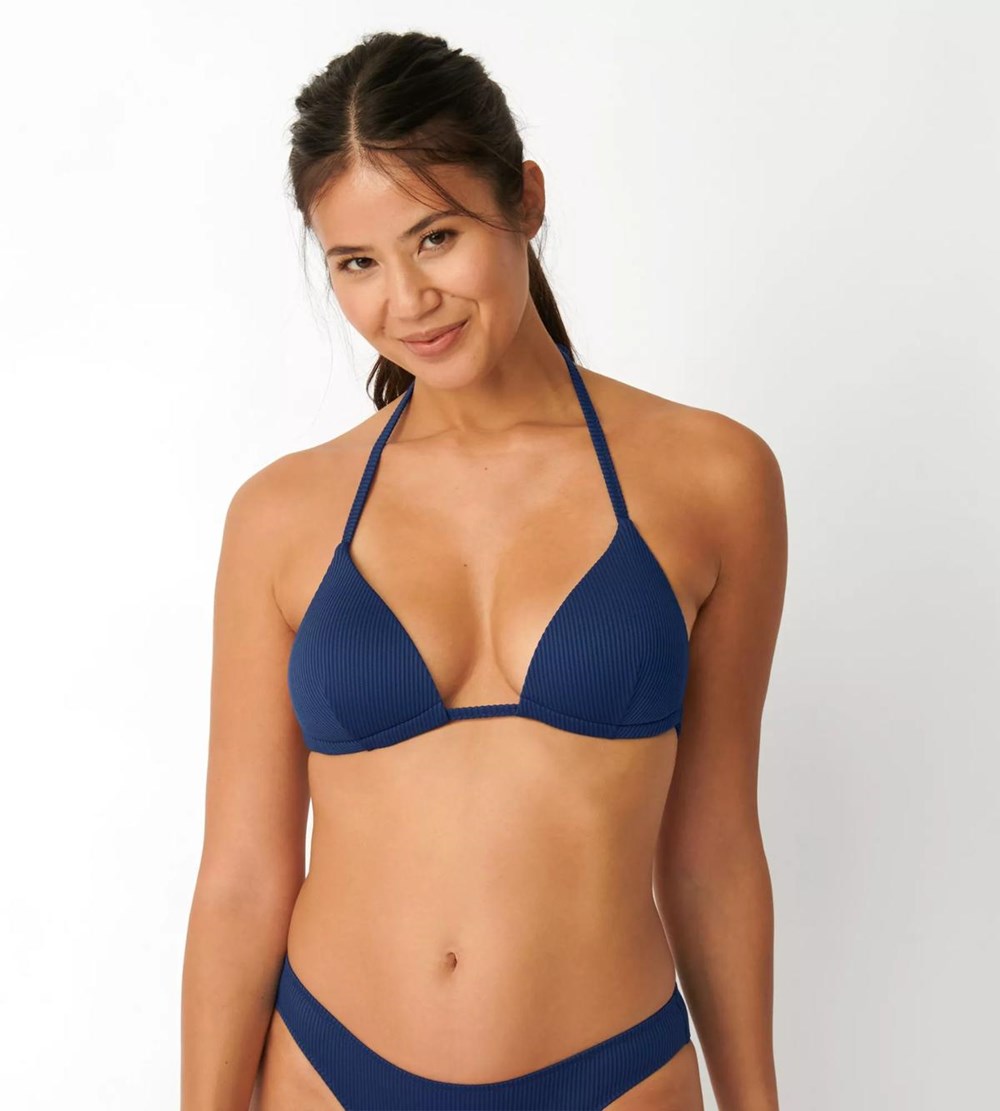 Sloggi Shore Dottyback Bikini Top Padded Twilight Blue | 62750-IRSA