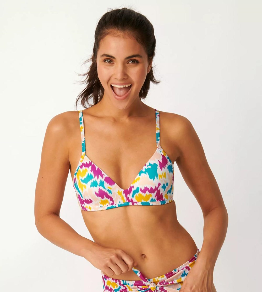 Sloggi Shore Fancy Guppy Bikini Top Padded Multicolour | 92075-PJON