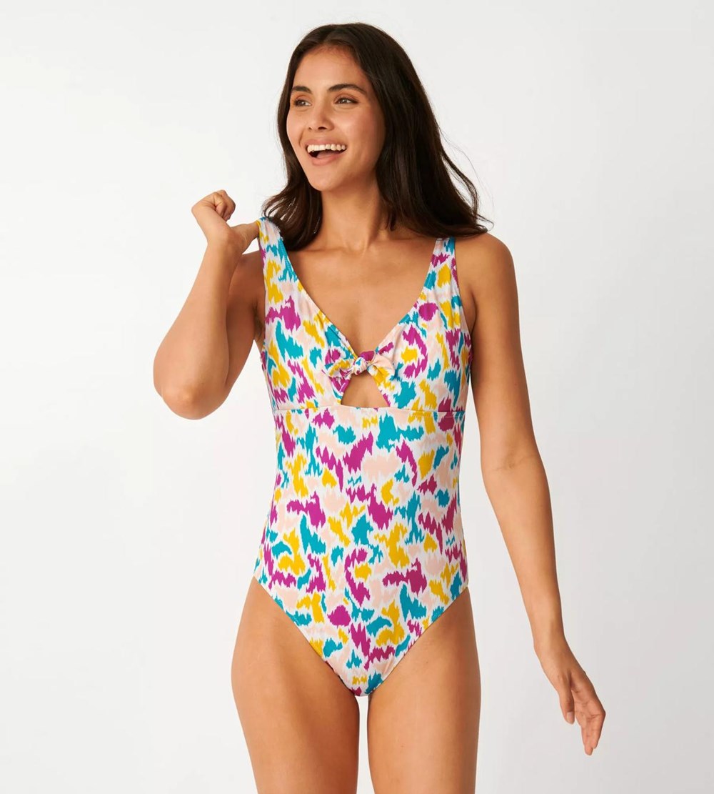 Sloggi Shore Fancy Guppy Swimsuit With Padded Cups Multicolour | 61847-PGYR