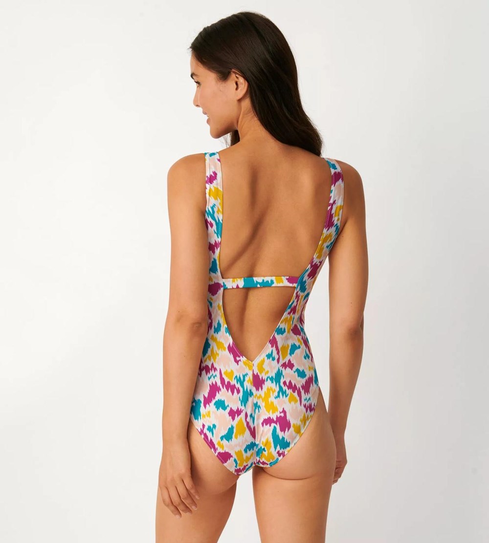 Sloggi Shore Fancy Guppy Swimsuit With Padded Cups Multicolour | 61847-PGYR