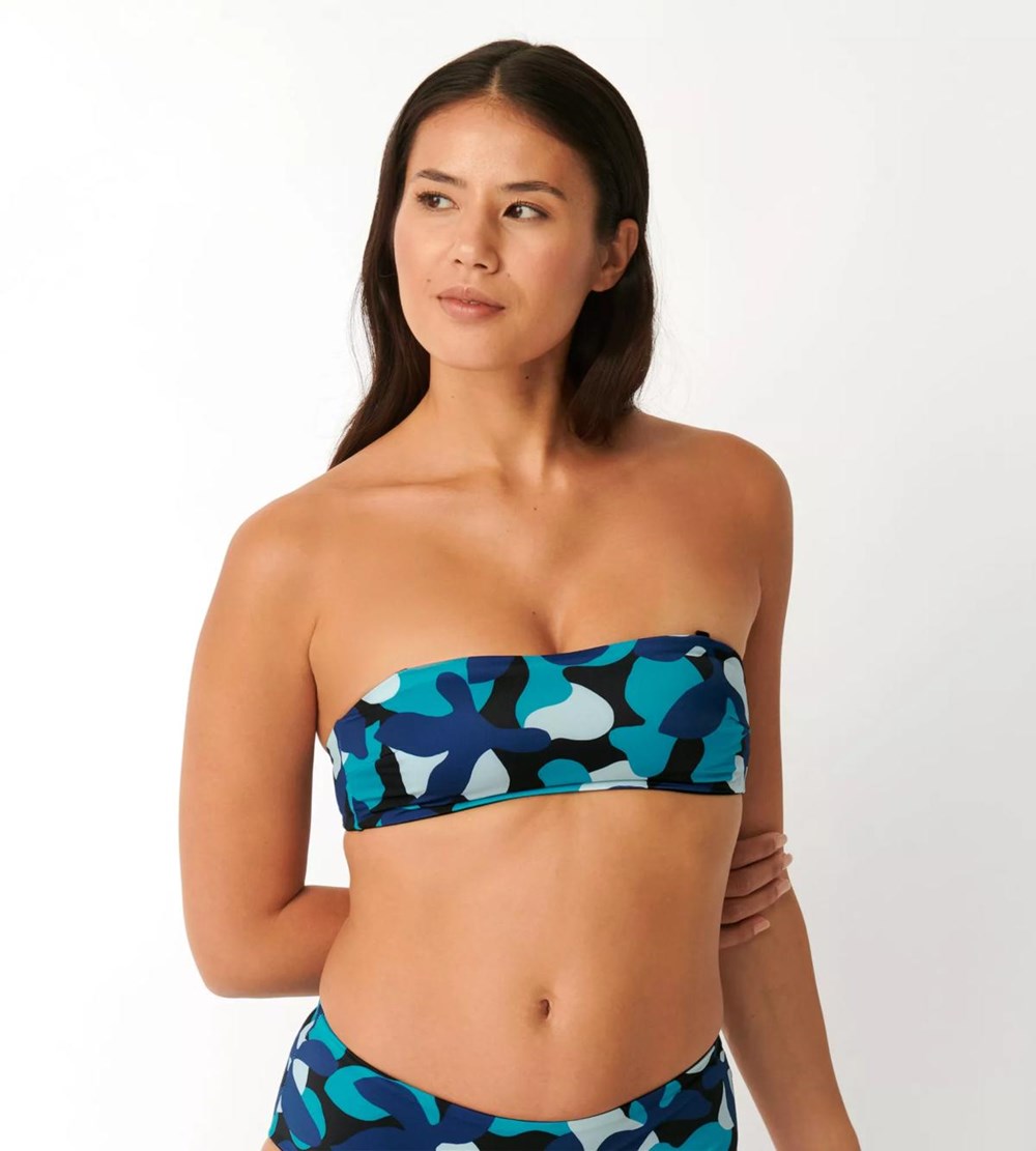 Sloggi Shore Flower Horn Bikini Bandeau Blue - Dark Combination | 93428-FJAR