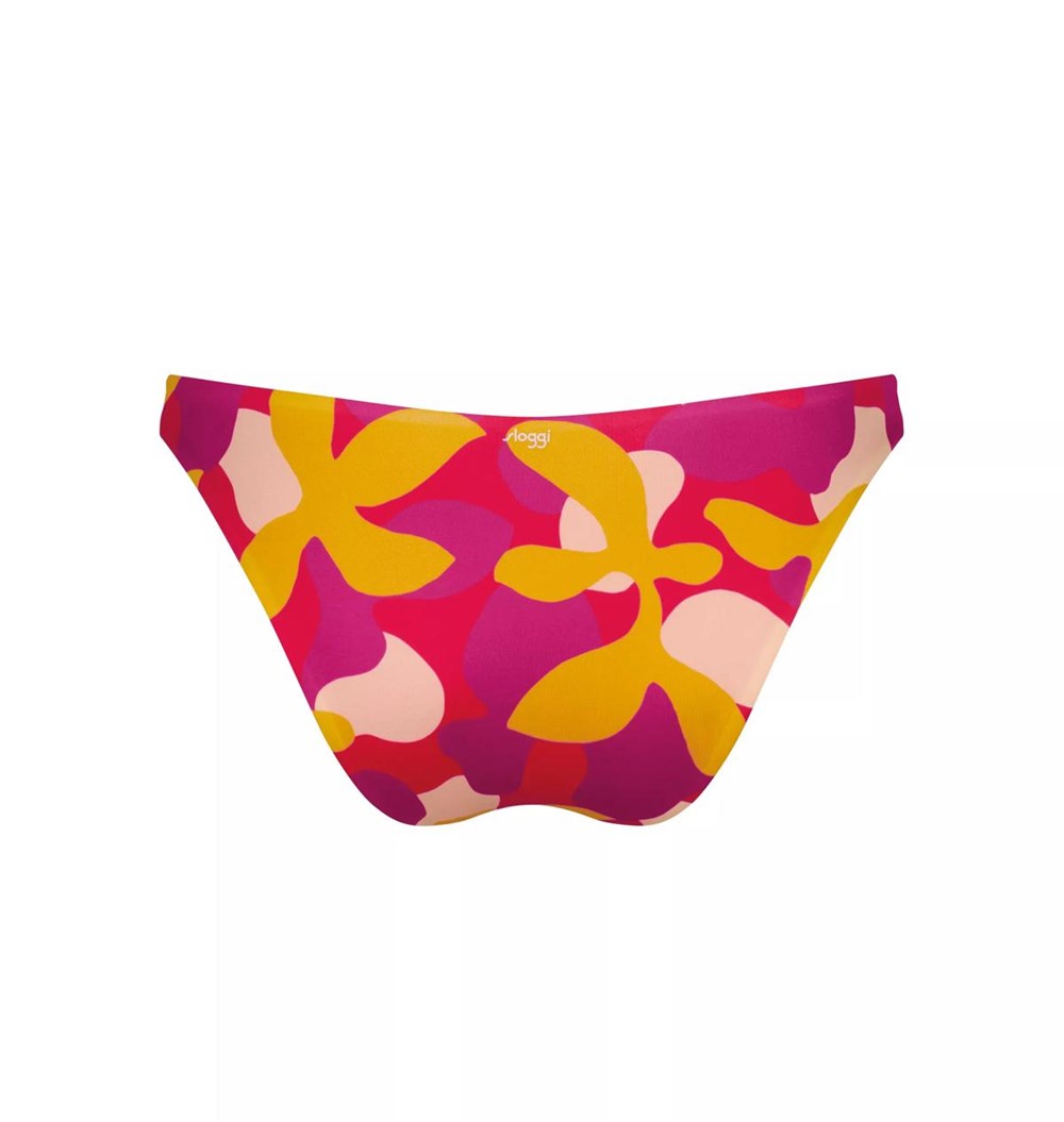 Sloggi Shore Flower Horn Bikini Brazilian Brief Pink-Dark Combination | 47680-HJTN