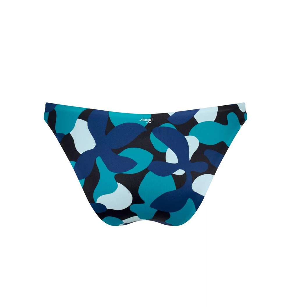 Sloggi Shore Flower Horn Bikini Brazilian Brief Blue - Dark Combination | 51672-LFOR