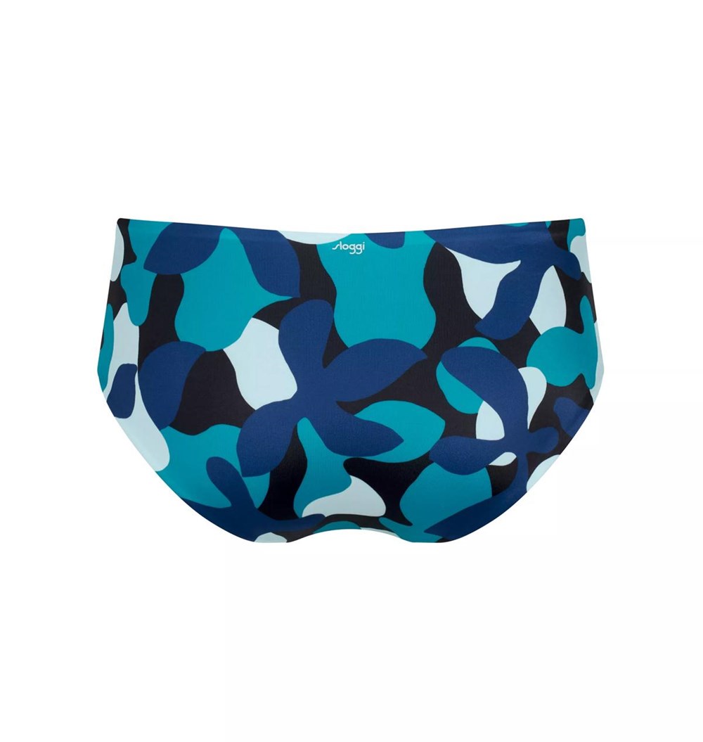 Sloggi Shore Flower Horn Bikini Midi Brief Blue - Dark Combination | 68954-NZSC