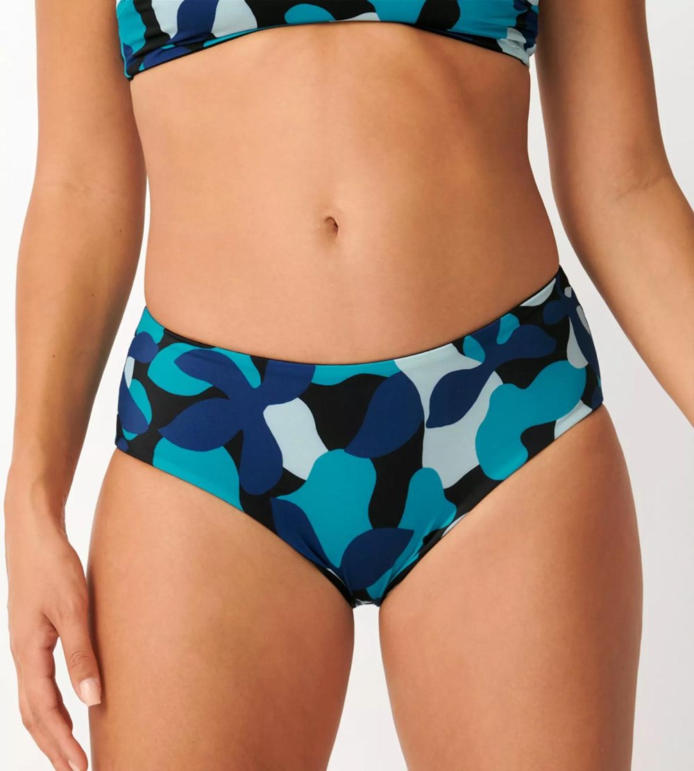 Sloggi Shore Flower Horn Bikini Midi Brief Blue - Dark Combination | 68954-NZSC