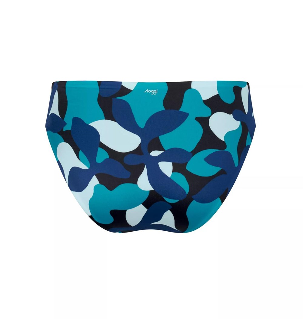 Sloggi Shore Flower Horn Bikini Tai Blue - Dark Combination | 56703-IJYG