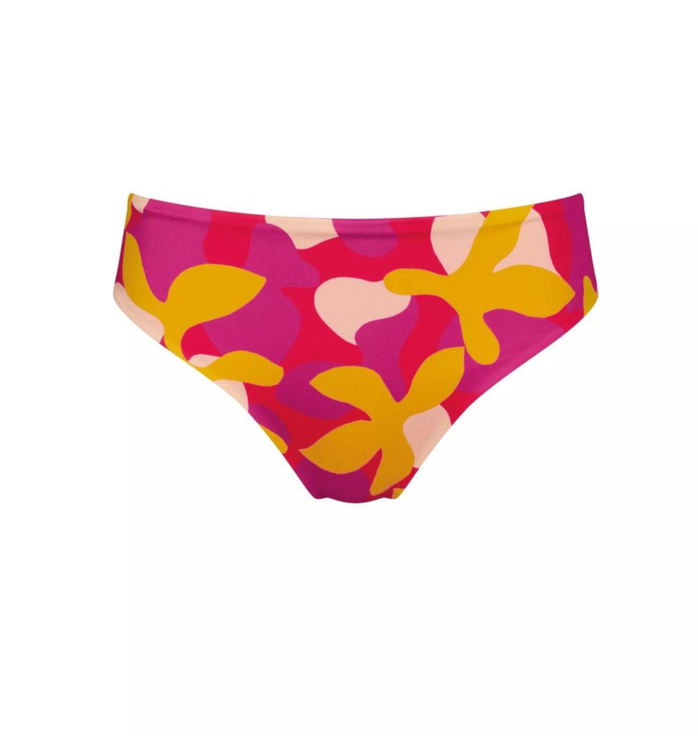 Sloggi Shore Flower Horn Bikini Tai Pink-Dark Combination | 93718-OYMJ