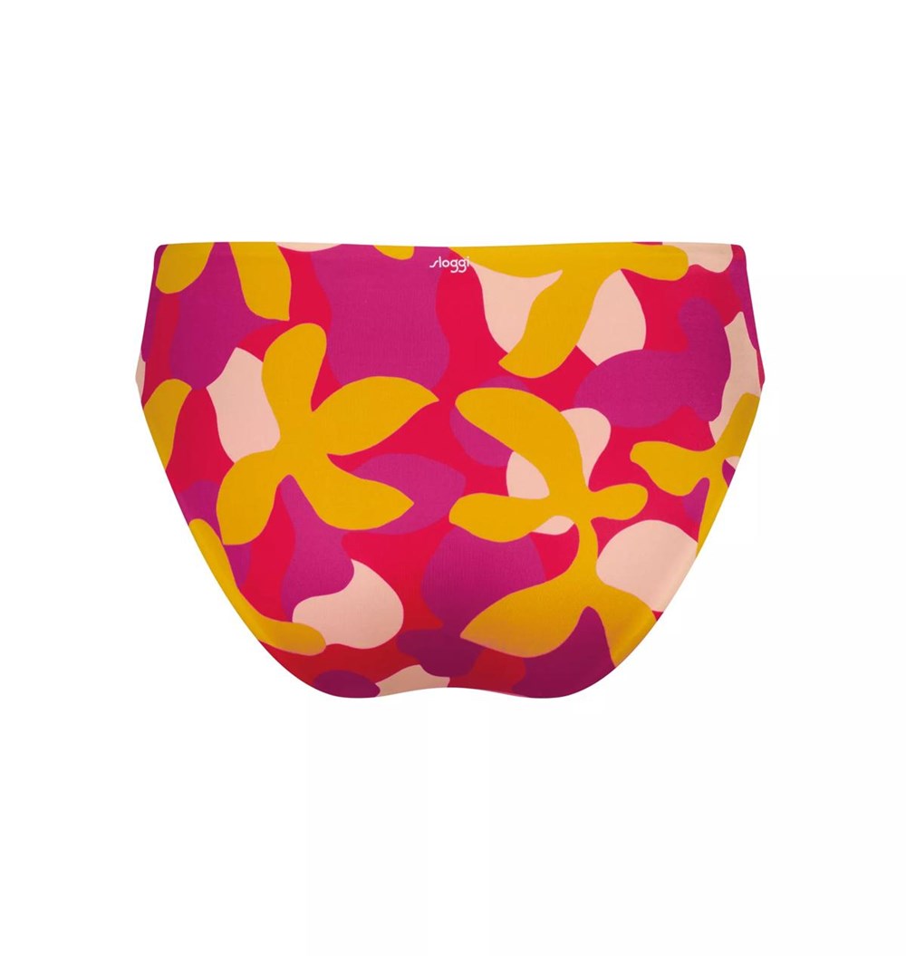 Sloggi Shore Flower Horn Bikini Tai Pink-Dark Combination | 93718-OYMJ