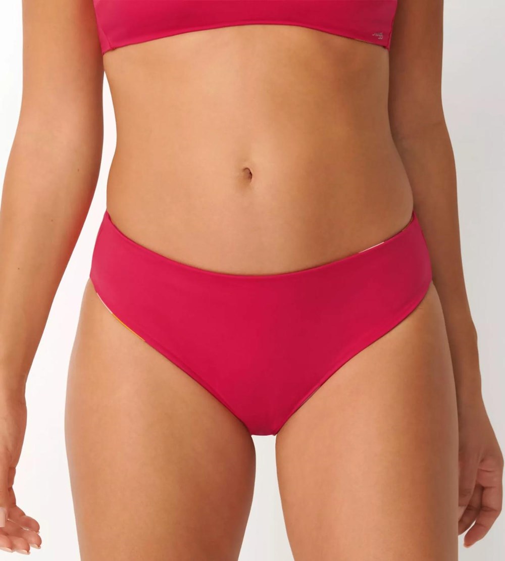 Sloggi Shore Flower Horn Bikini Tai Pink-Dark Combination | 93718-OYMJ