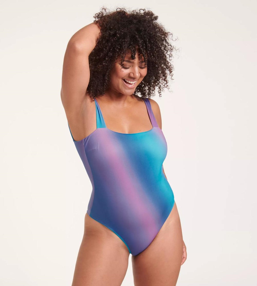 Sloggi Shore Fornillo Swimsuit Turquoise-Dark Combination | 14675-IOYX