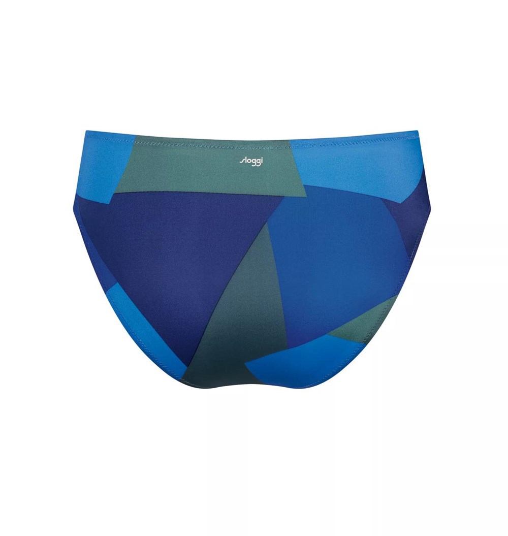 Sloggi Shore Kiritimati Bikini High Leg Blue - Dark Combination | 17825-XCFU