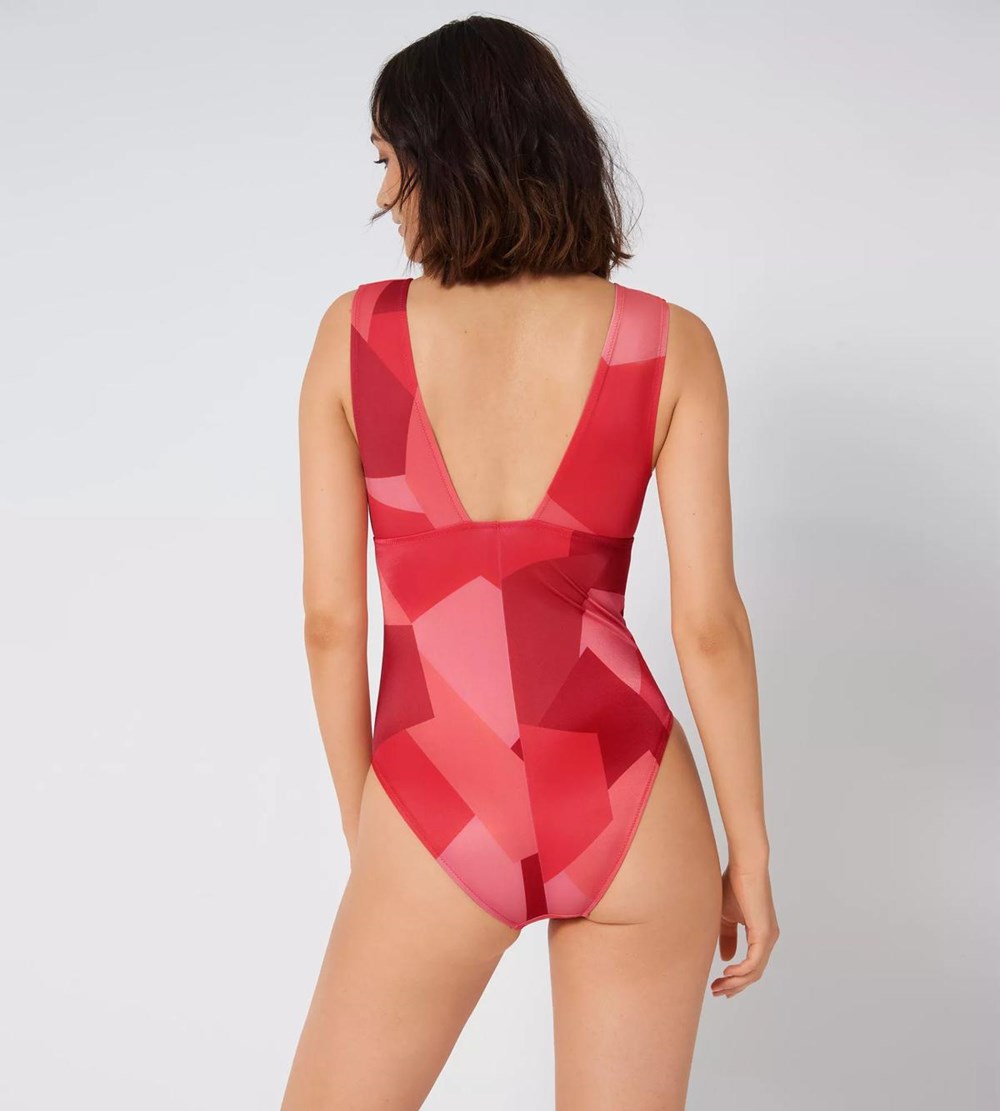 Sloggi Shore Kiritimati Swimsuit Red - Light combination | 35817-HZOM