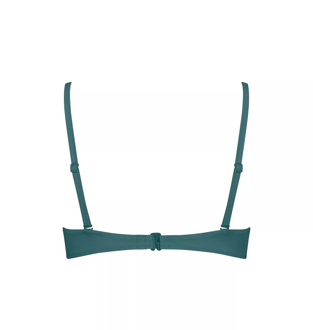 Sloggi Shore Kosrae Bikini Top Padded Green Combination | 96207-RDFK