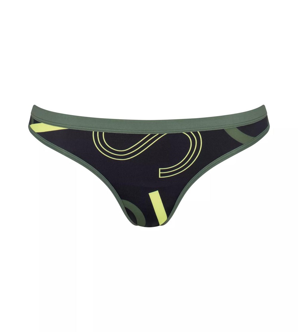 Sloggi Shore Marina Grande Bikini Midi Brief Black Combination | 31452-FGSL