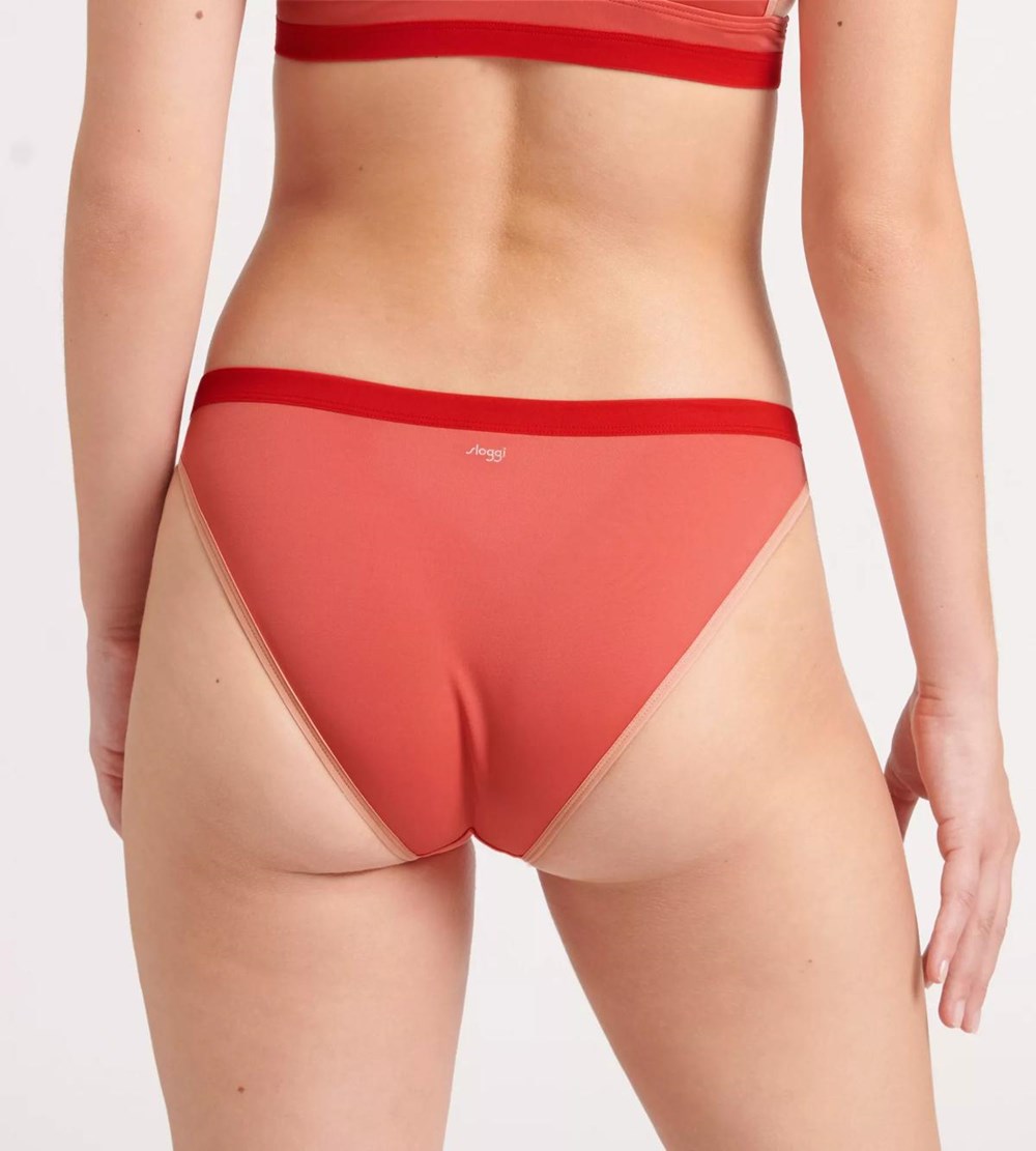 Sloggi Shore Marina Grande Bikini Midi Brief Coral | 45819-QIFO