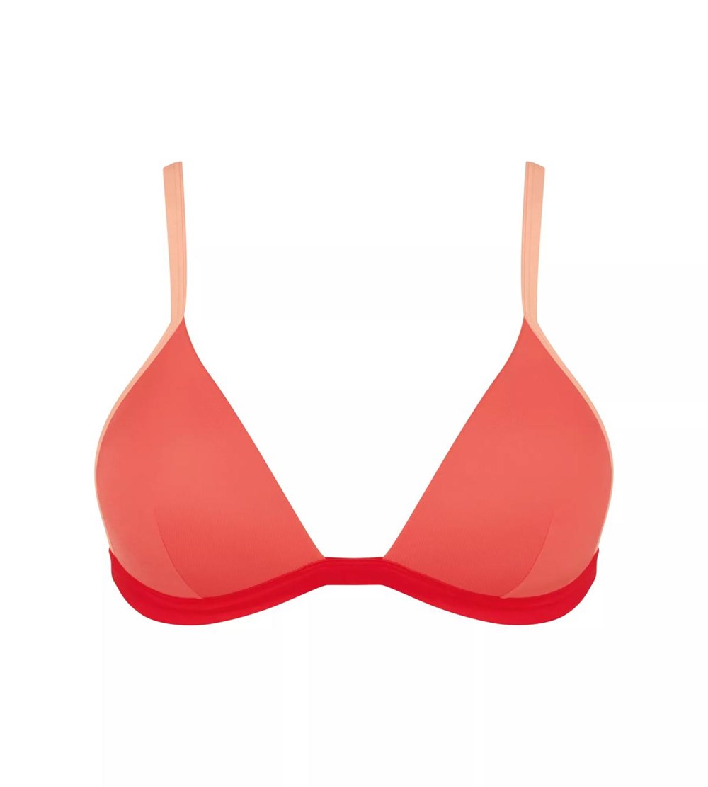 Sloggi Shore Marina Grande Bikini Top Padded Coral | 56971-ZNDF