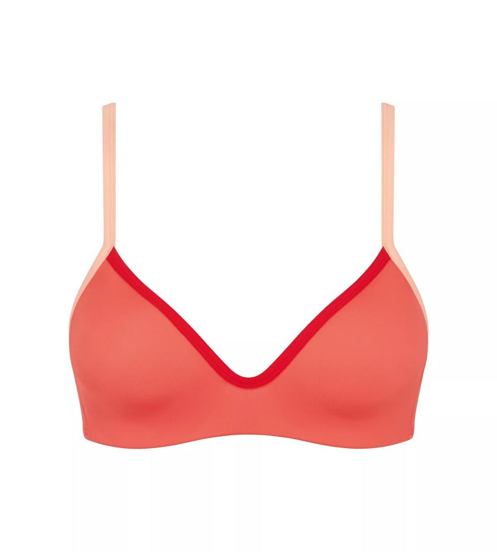 Sloggi Shore Marina Grande Bikini Top Padded Coral | 79408-WKET