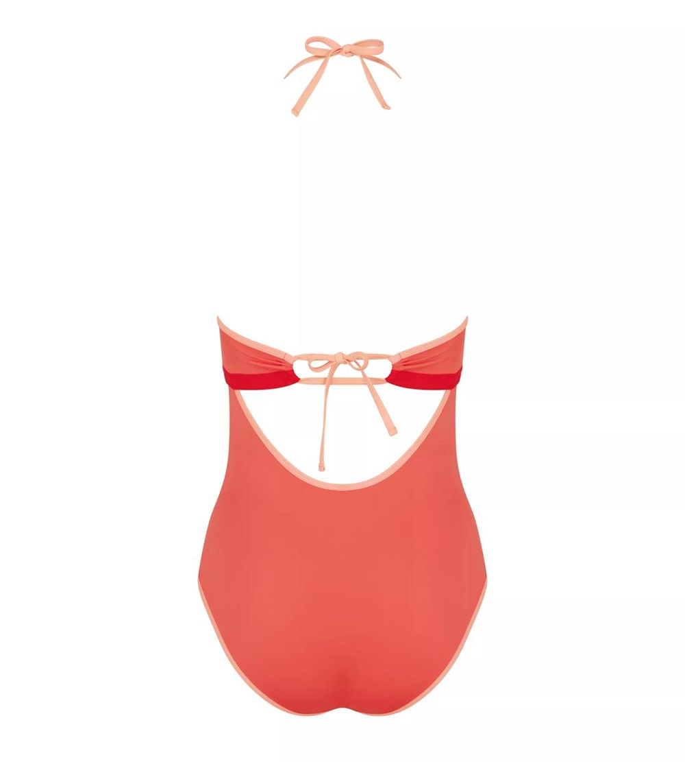 Sloggi Shore Marina Grande Swimsuit With Padded Cups Coral | 18254-XANR