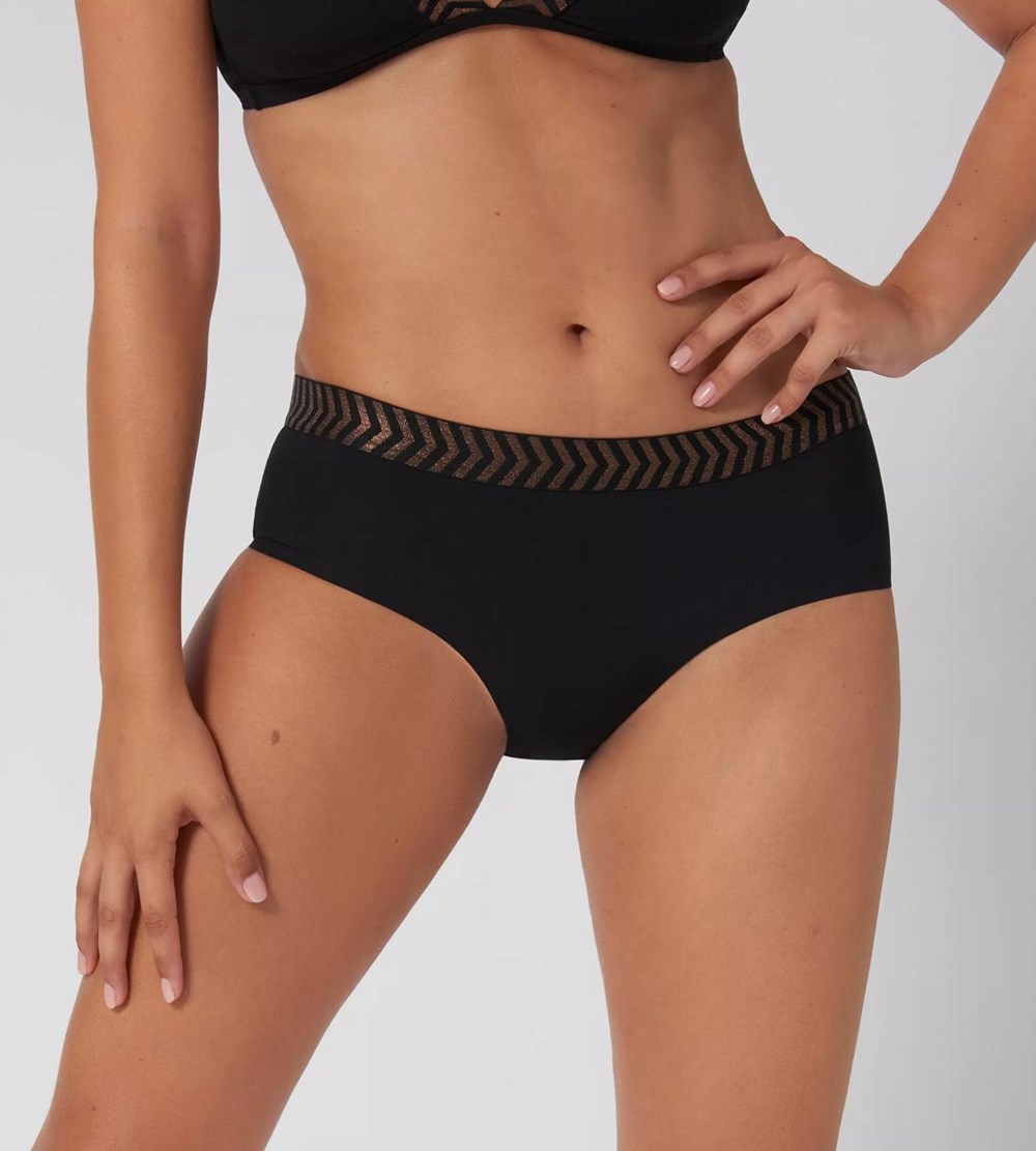 Sloggi Shore Mili Atoll Bikini Hipster Black | 64175-PMTO