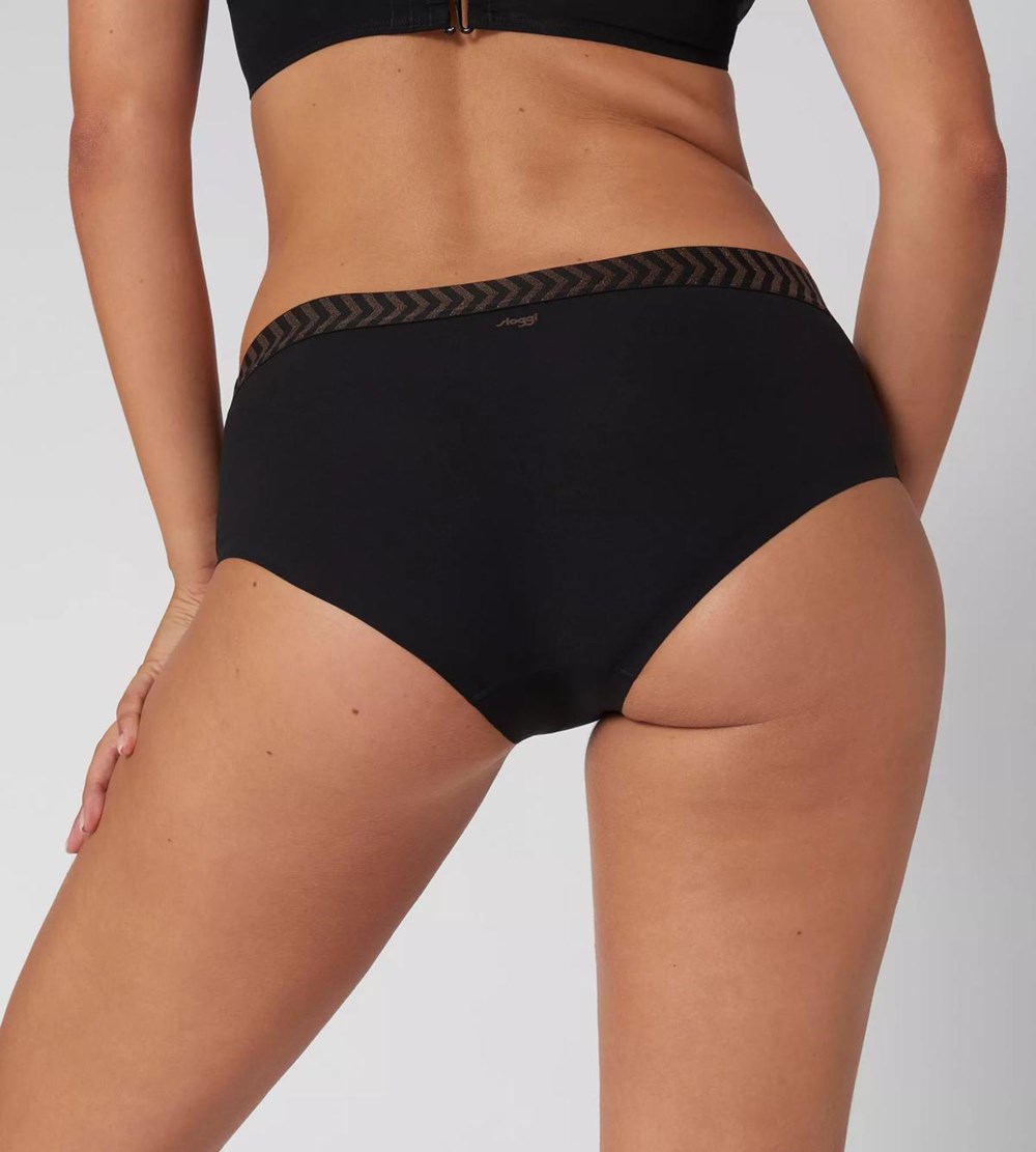 Sloggi Shore Mili Atoll Bikini Hipster Black | 64175-PMTO