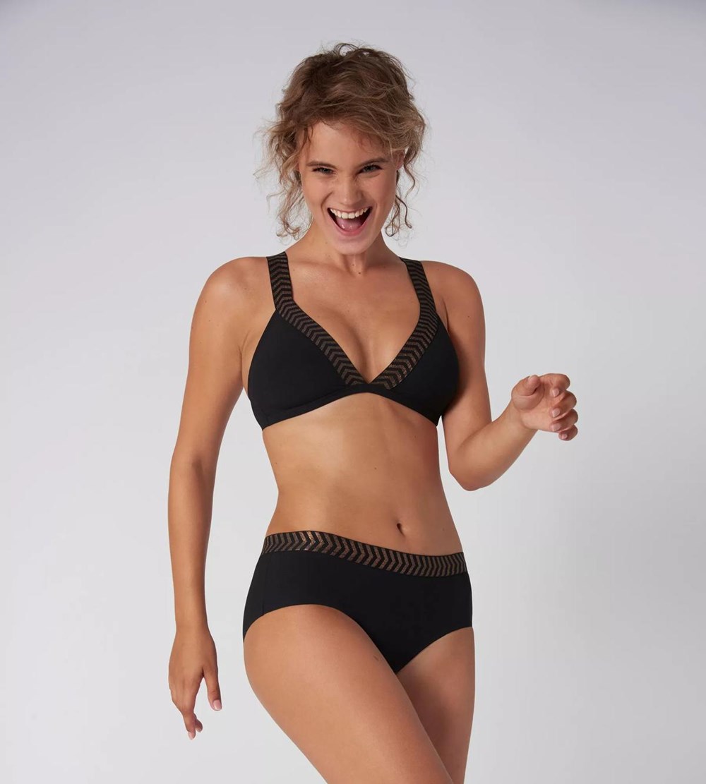 Sloggi Shore Mili Atoll Bikini Hipster Black | 64175-PMTO