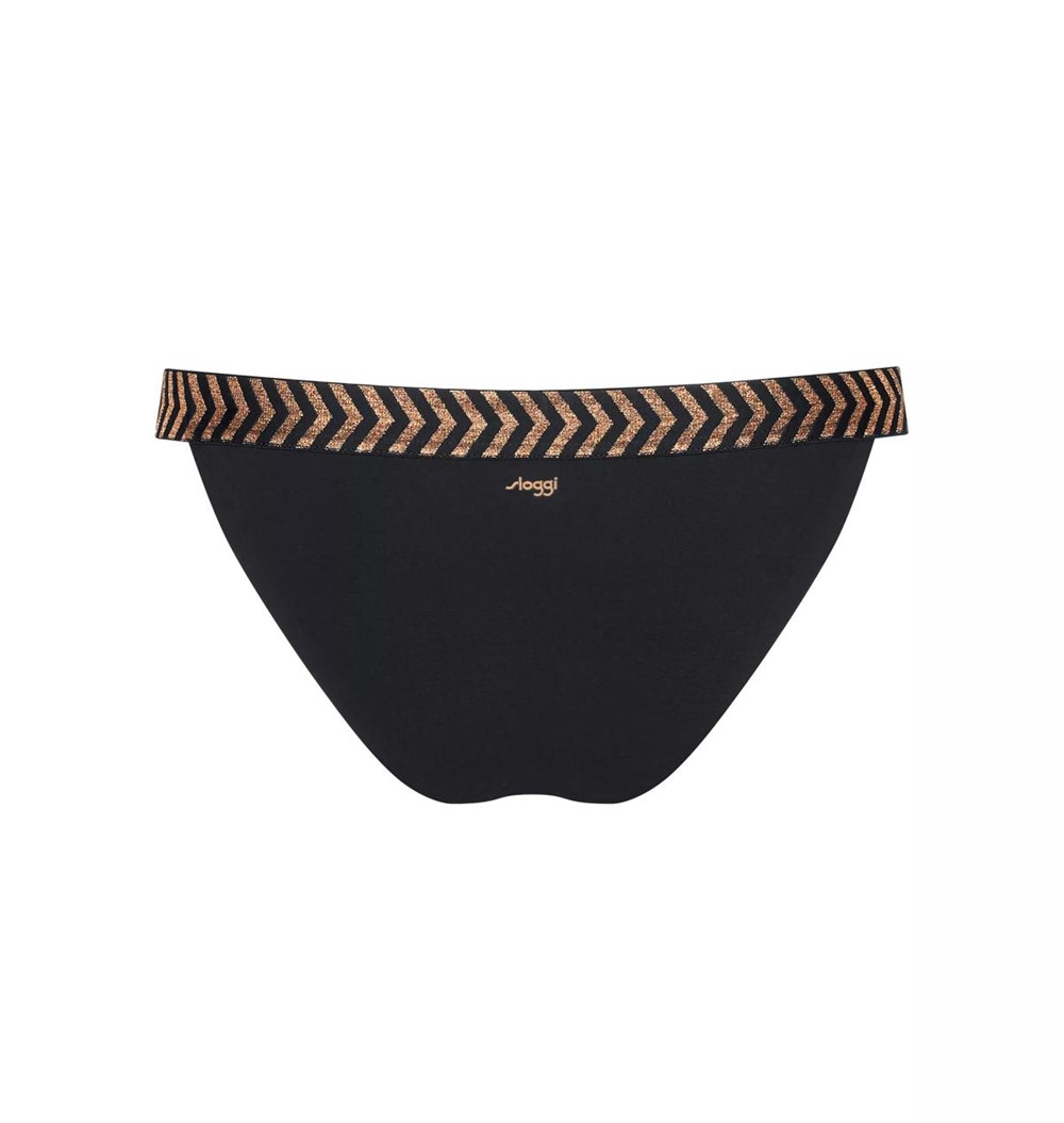 Sloggi Shore Mili Atoll Bikini Tanga Black | 13029-WFAE