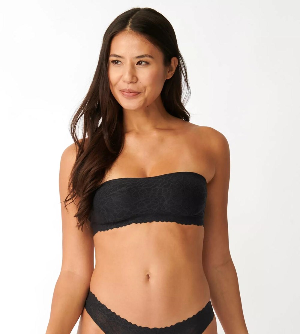 Sloggi Zero Feel Lace Bandeau Black | 48352-NTLP