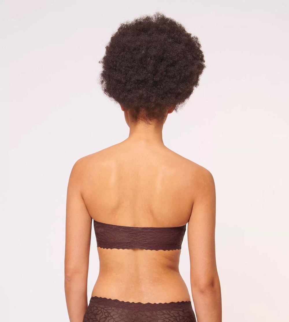 Sloggi Zero Feel Lace Bandeau Ebony brown | 53790-PKFC