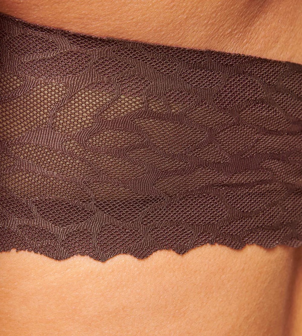 Sloggi Zero Feel Lace Bandeau Ebony brown | 53790-PKFC