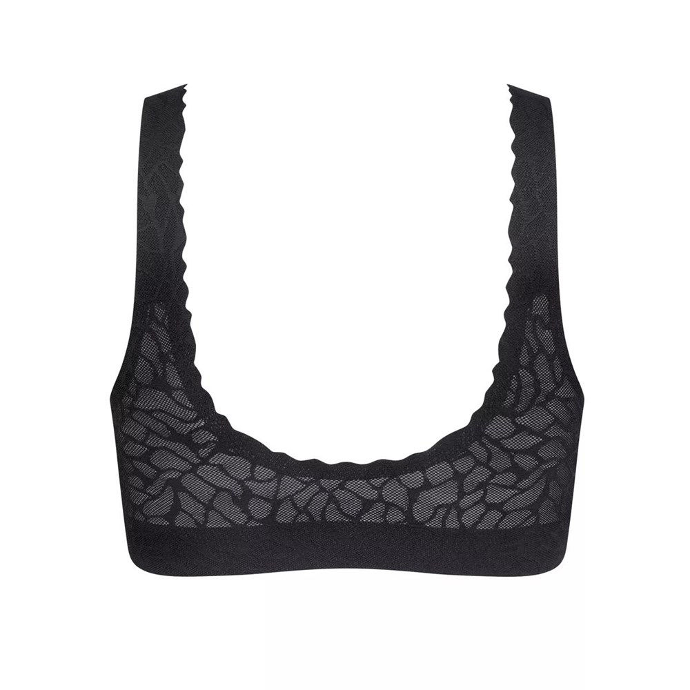 Sloggi Zero Feel Lace Bralette Black | 68971-RNYK