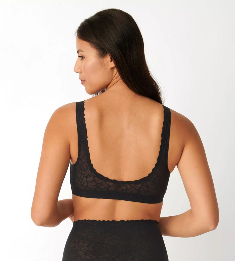 Sloggi Zero Feel Lace Bralette Black | 68971-RNYK