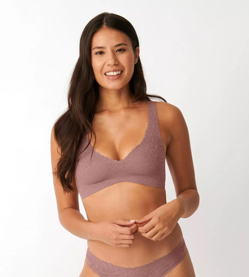 Sloggi Zero Feel Lace Bralette Cacao | 72436-HSDL