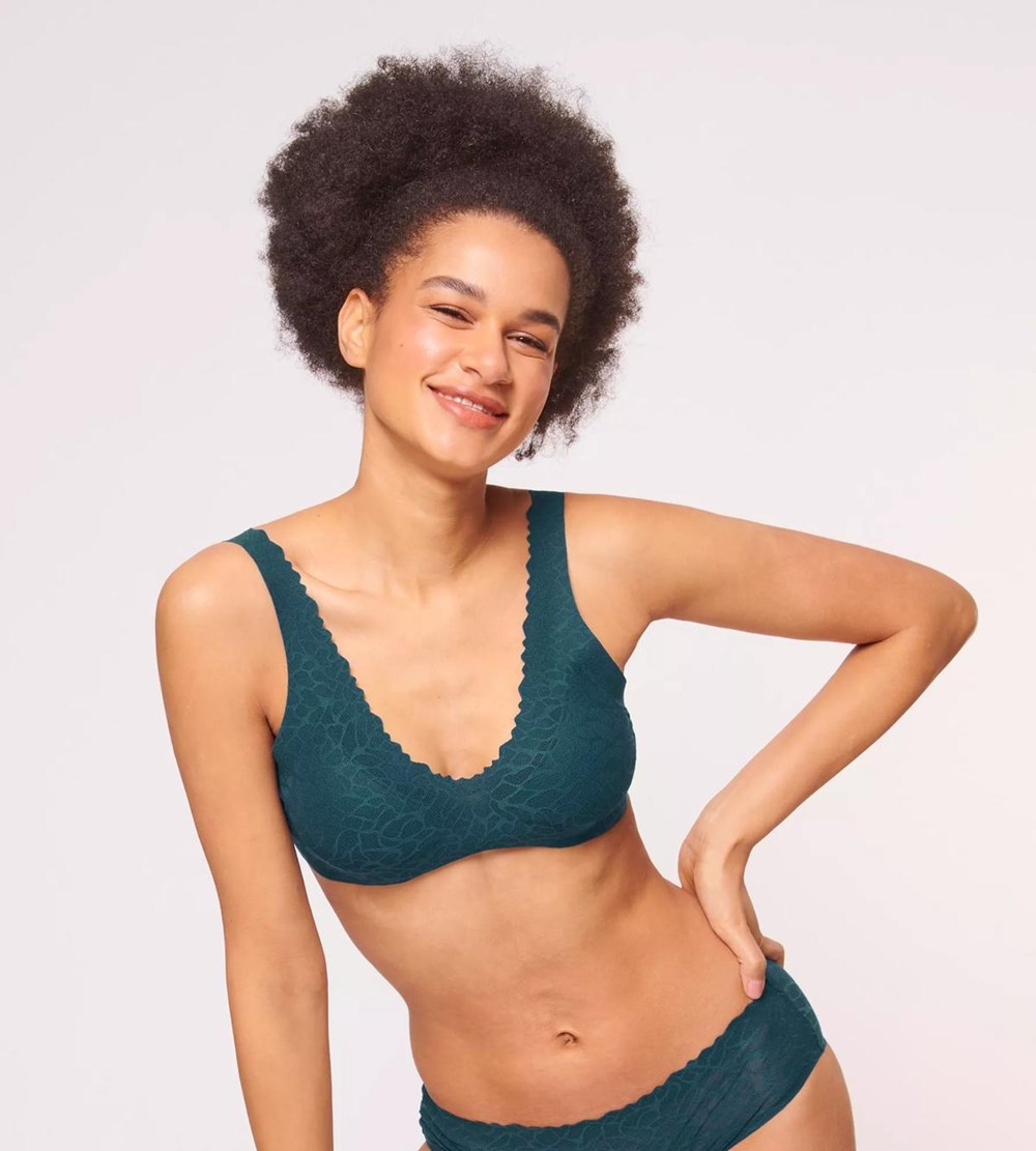 Sloggi Zero Feel Lace Bralette Secret Lagoon | 12396-KUBV