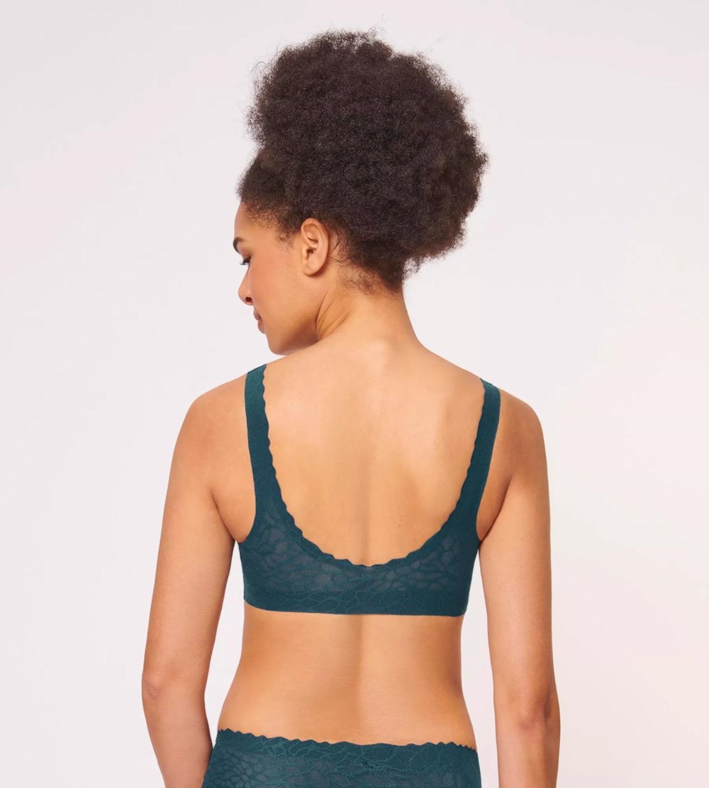 Sloggi Zero Feel Lace Bralette Secret Lagoon | 12396-KUBV