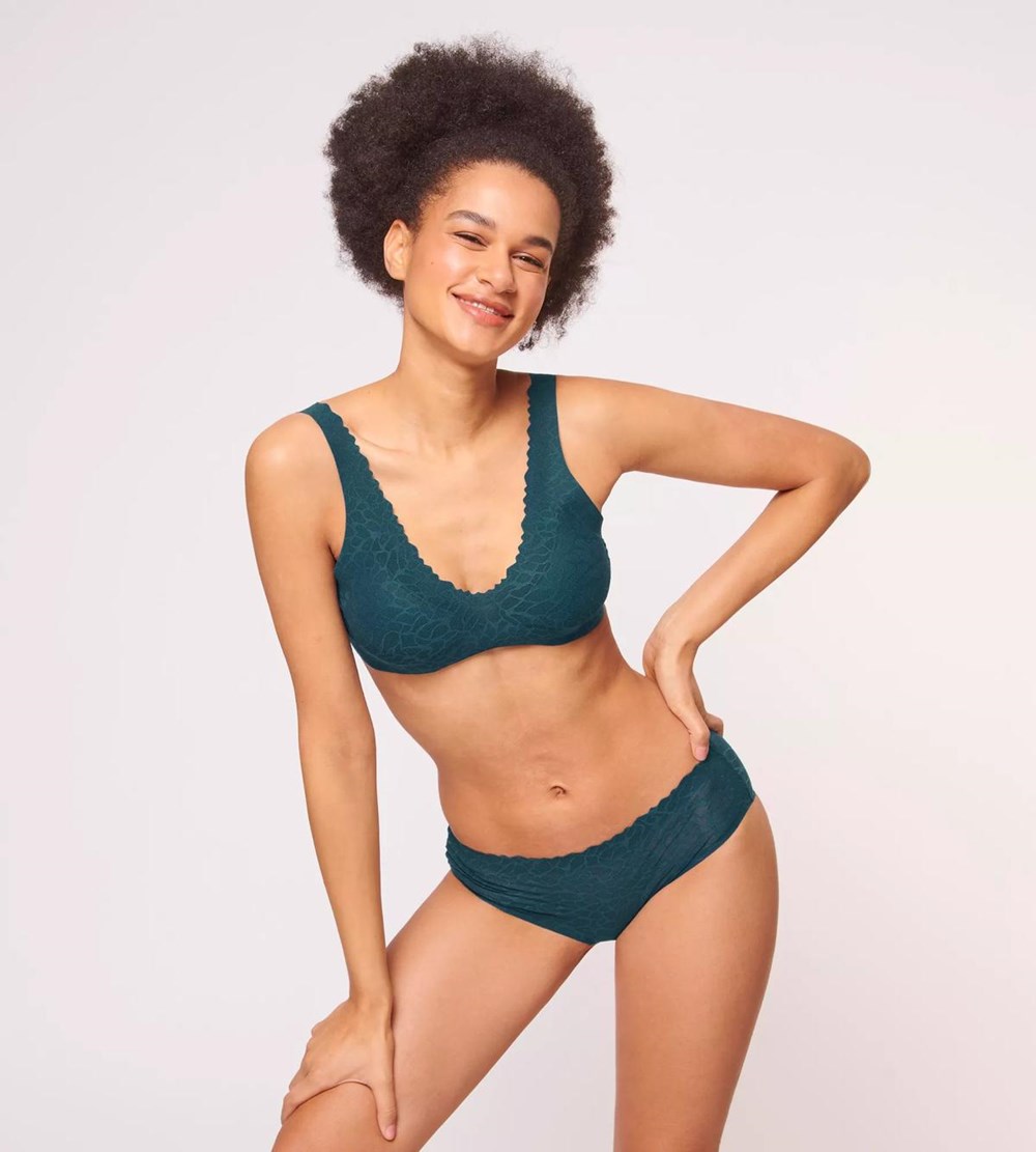 Sloggi Zero Feel Lace Bralette Secret Lagoon | 12396-KUBV