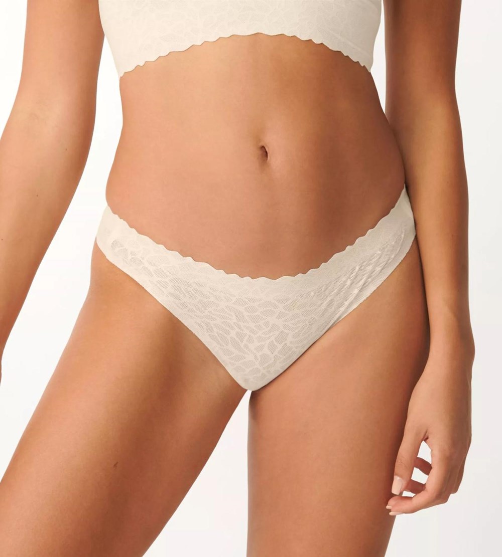 Sloggi Zero Feel Lace Brazil Panty Angora | 01936-SDLP