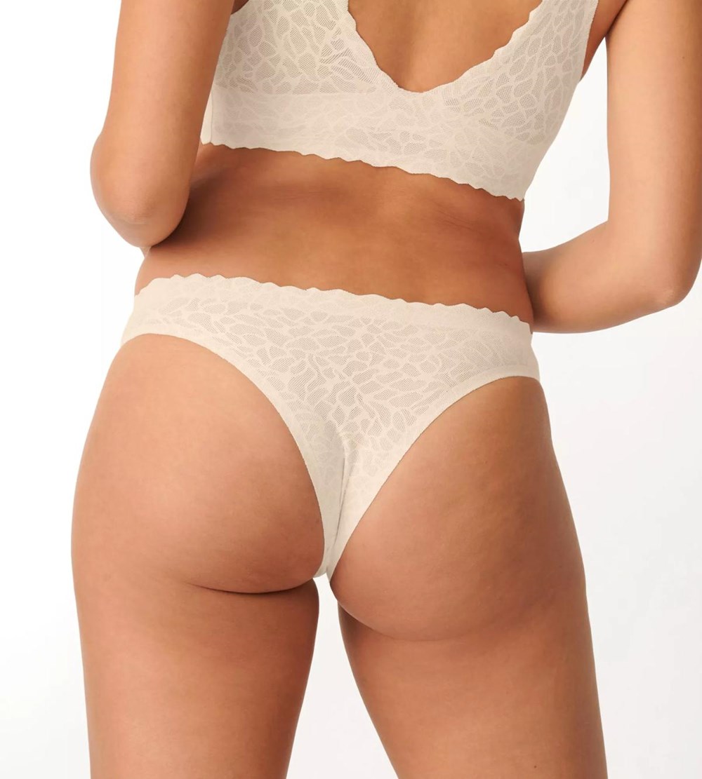 Sloggi Zero Feel Lace Brazil Panty Angora | 01936-SDLP