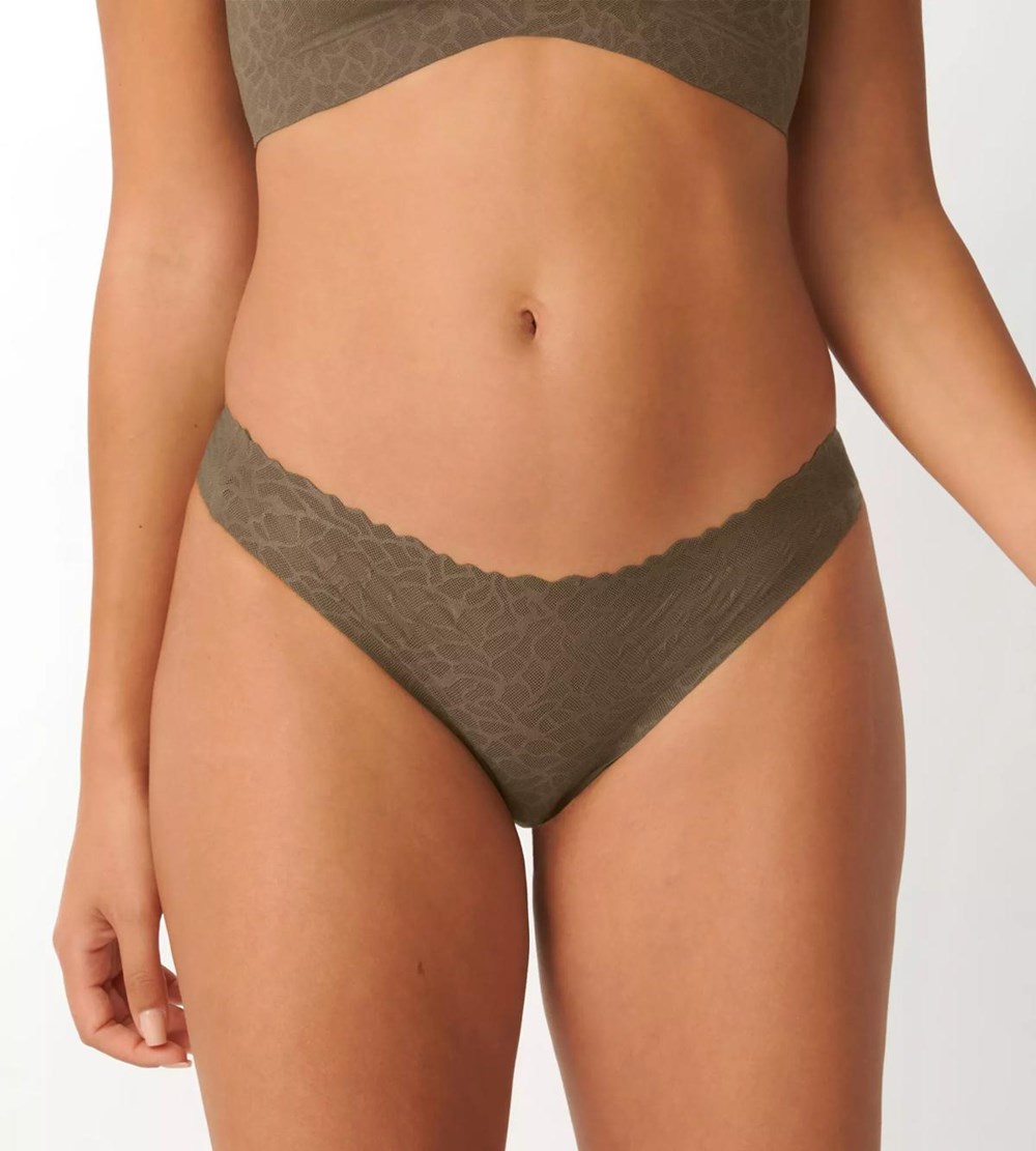 Sloggi Zero Feel Lace Brazil Panty Beech | 04159-AQCY