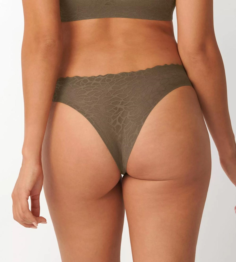 Sloggi Zero Feel Lace Brazil Panty Beech | 04159-AQCY