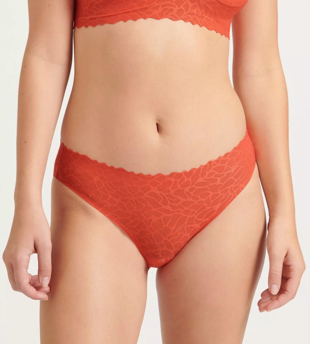 Sloggi Zero Feel Lace Brazil Panty Watermelon | 46128-WFDP