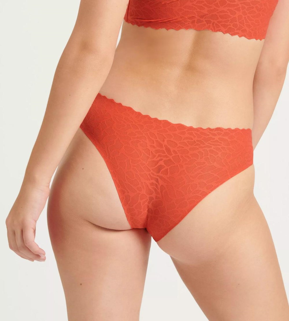 Sloggi Zero Feel Lace Brazil Panty Watermelon | 46128-WFDP