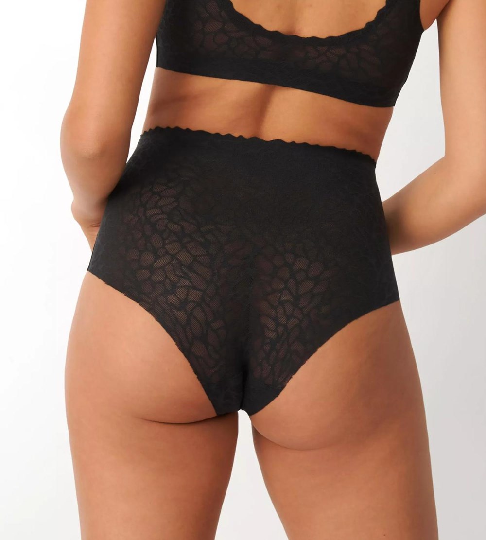 Sloggi Zero Feel Lace High Waist Black | 17230-WITH