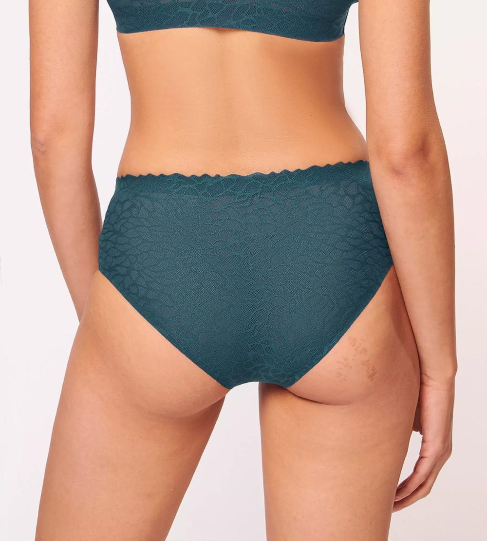 Sloggi Zero Feel Lace High Waist Secret Lagoon | 32768-JWKR