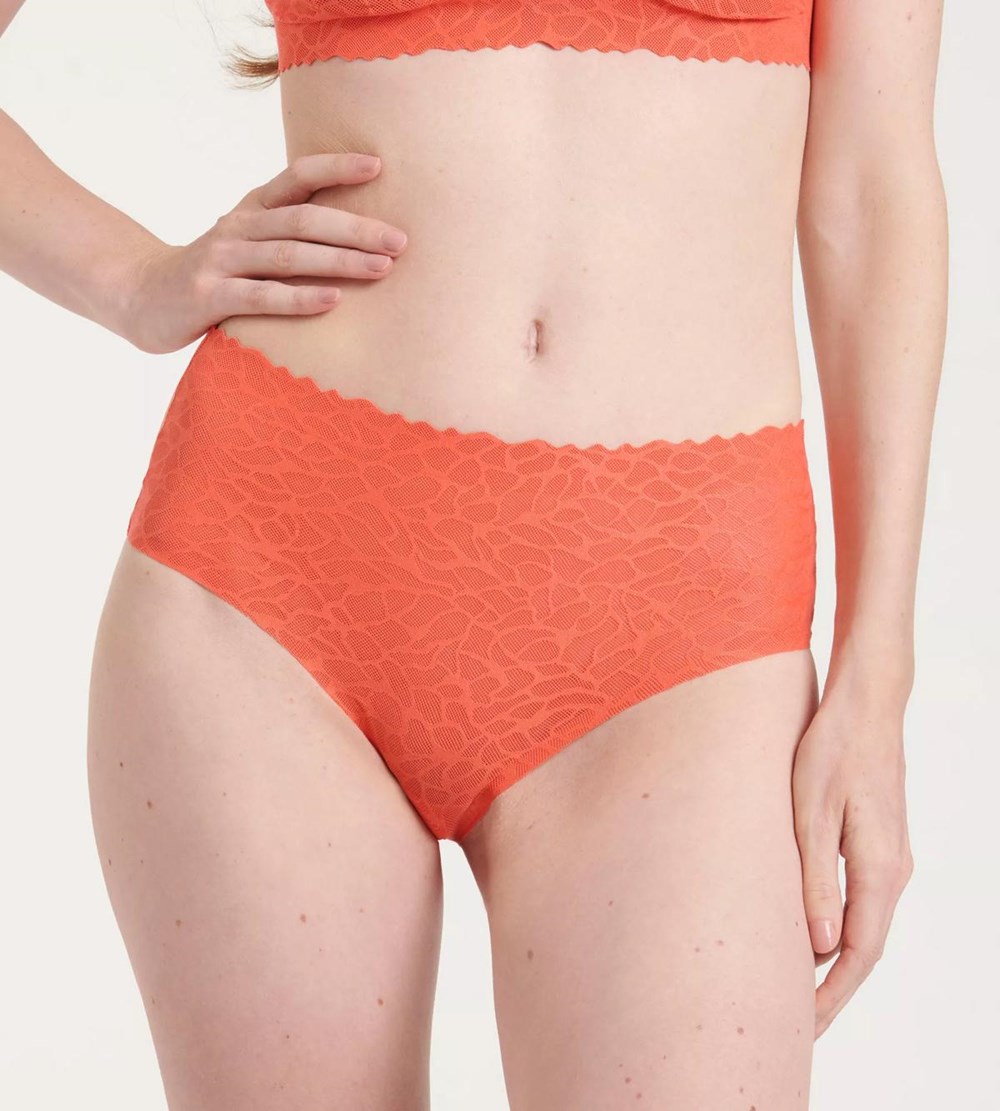 Sloggi Zero Feel Lace High Waist Watermelon | 26547-ZYNS