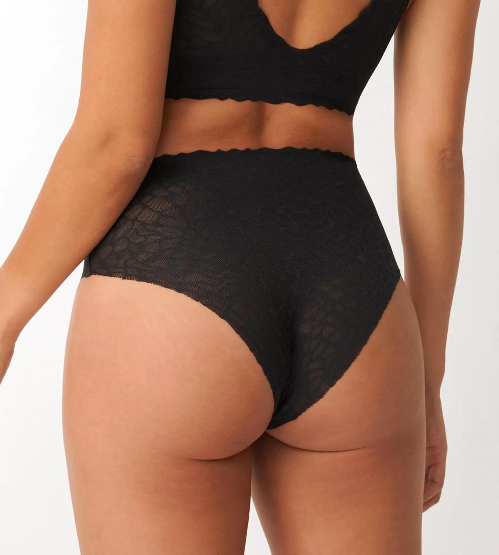 Sloggi Zero Feel Lace Hipster Black | 27486-BGZJ