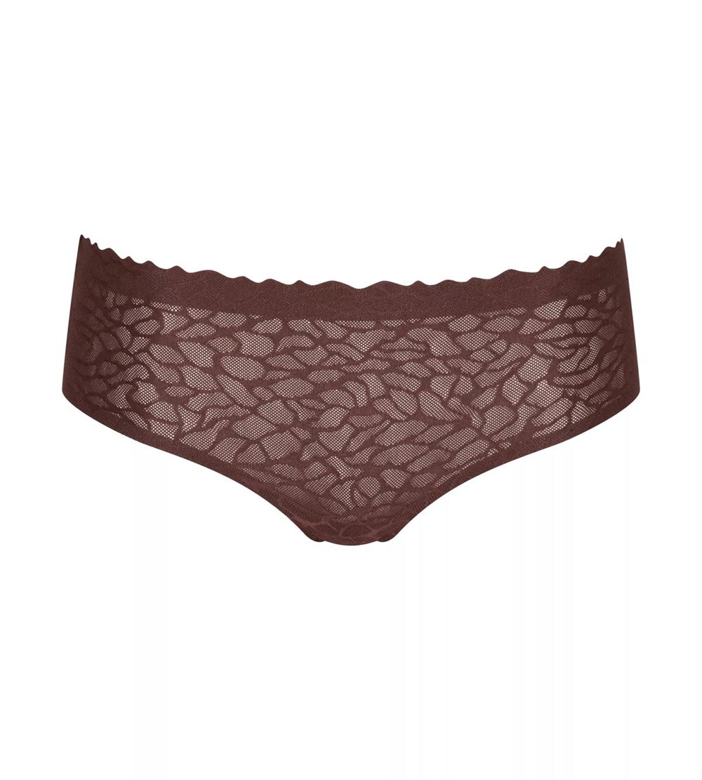 Sloggi Zero Feel Lace Hipster Ebony brown | 26379-UZGQ