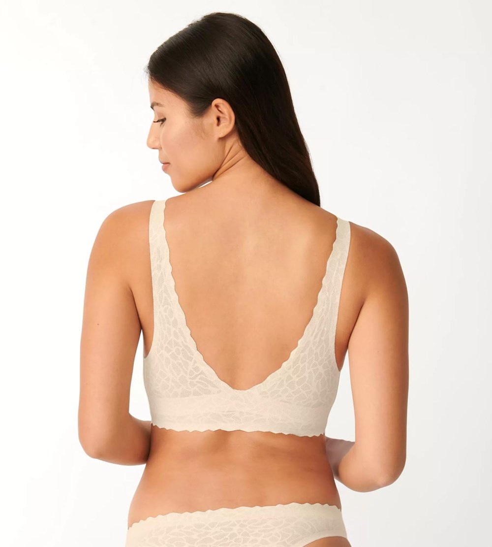 Sloggi Zero Feel Lace Longline Top Angora | 31740-SBUG