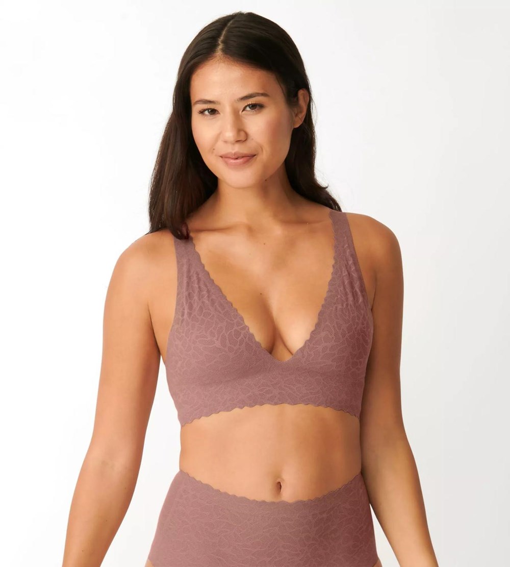 Sloggi Zero Feel Lace Longline Top Cacao | 85276-XUSL