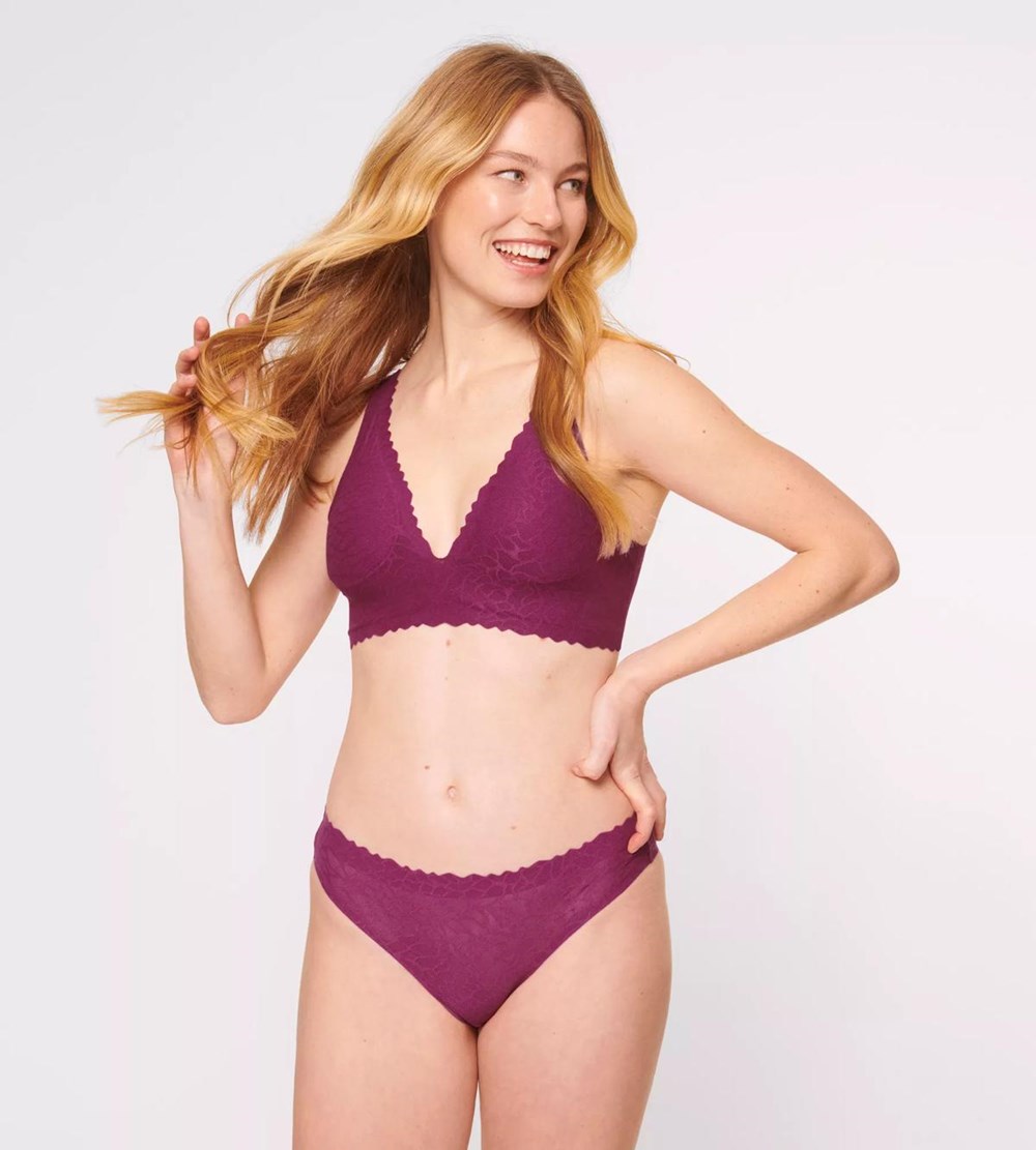 Sloggi Zero Feel Lace Longline Top Wine | 21796-SMWO